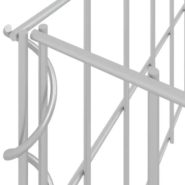 Upphöjd planteringsgabion i galvaniserat stål 100x100x20 cm | Färg: Silver | Storlek: 100x100x20 cm