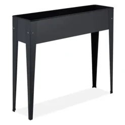 Online Upphöjd planteringslåda, Metall, 83x99x26 cm, Svart Planteringsbänkar