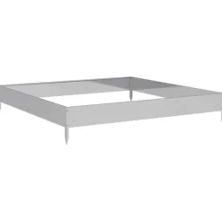 Upphöjd rabattkant i galvaniserat stål - Odla blommor och växter | Storlek: 100x100x18,5 cm
