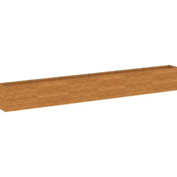 vidaXL Upphöjd trädgårdsbädd 578x50x69 cm cortenstål