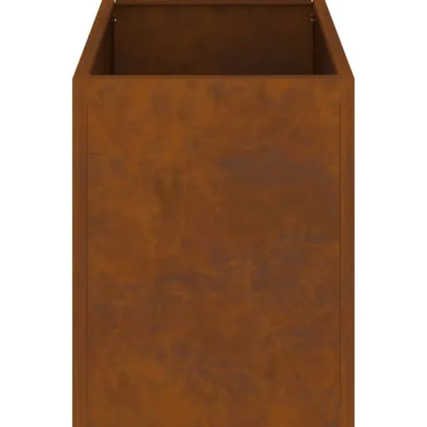 Clearance Urbana Trädgårdsplanterare i Väderbiten Stål | Storlek: 50x32x40 cm | Färg: Brun Krukor & Växtbehållare