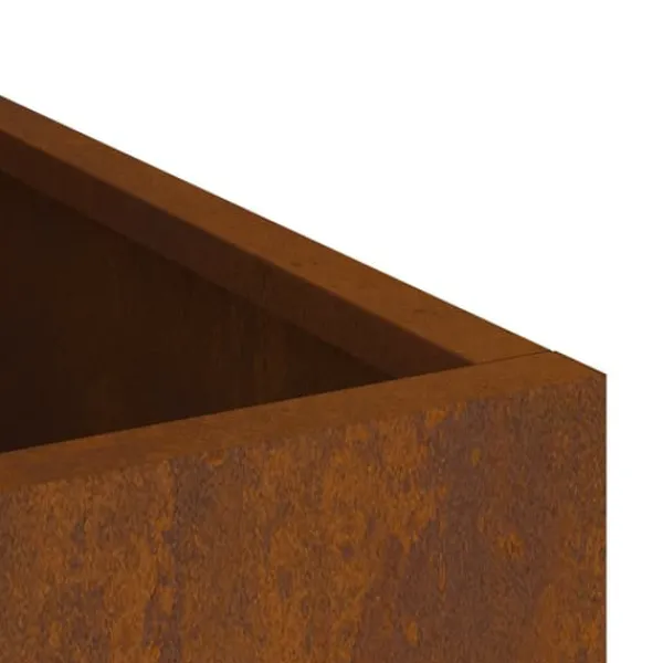 Clearance Urbana Trädgårdsplanterare i Väderbiten Stål | Storlek: 50x32x40 cm | Färg: Brun Krukor & Växtbehållare