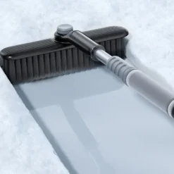 Utdragbar Bil Isskrapa Snöborste i Aluminiumlegering - Multifunktionellt Snöröjningsverktyg kompatibelt med alla bilar