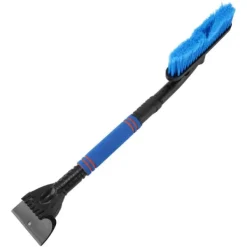 Hot Utdragbar blå bilsnöborste isskrapa - 2-i-1 multifunktion för SUV-lastbil (55-70 cm) Snöborttagning