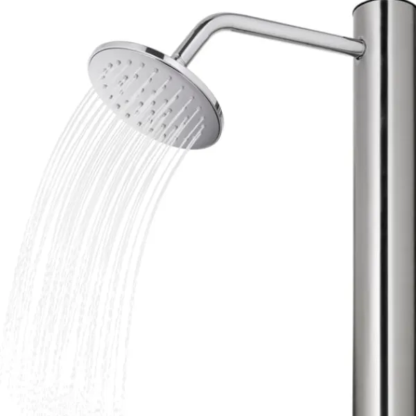vidaXL Utedusch 215 cm rostfritt stål