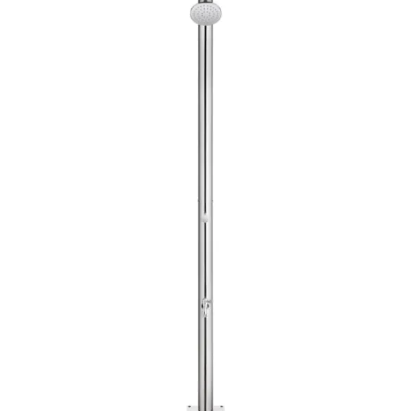 vidaXL Utedusch 215 cm rostfritt stål