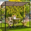 New Utegrillstak, 216x134x211 cm, Brun Valvbågar, Spaljéer, Bersåer & Pergolor