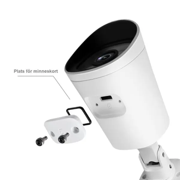Utomhus IP-övervakningskamera, POE, Full HD, människolarm, Rörelselarm, 105, microSD, Asgari 1080POE