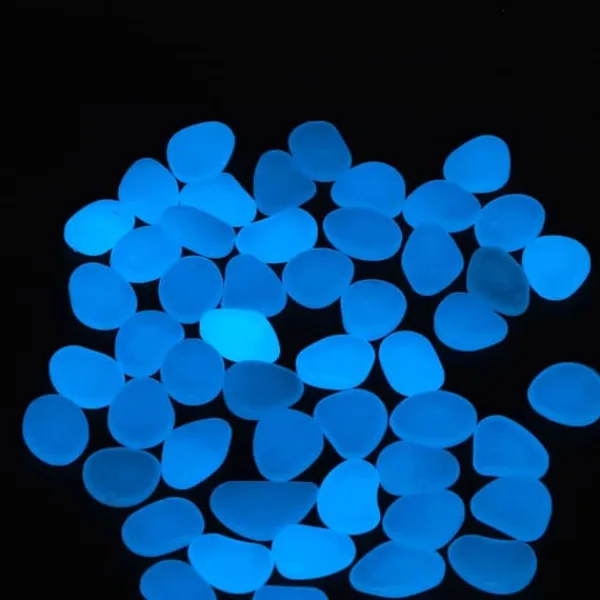 Discount Utomhus självlysande stenar Färgglada fluorescerande lysande småsten för mörk trädgård Gårdväg Trädgårdsstigar 100 / påse mörkblå Trädgårdsstenar & Klivstenar