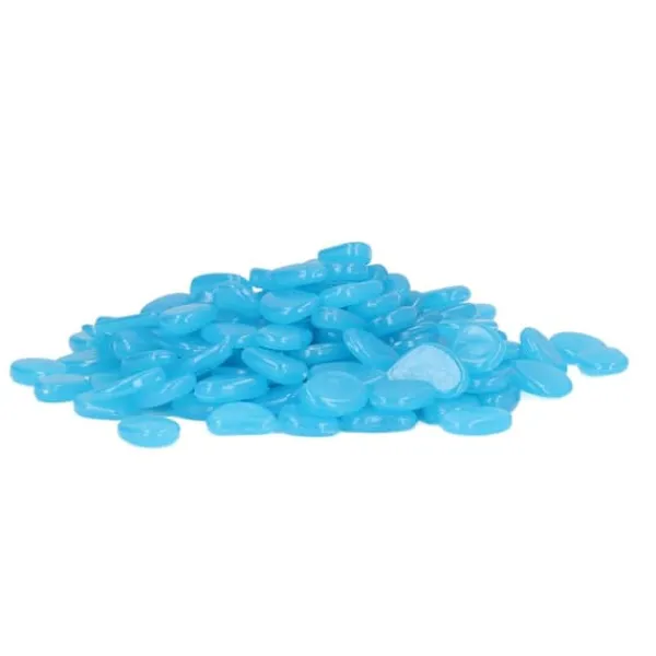 Discount Utomhus självlysande stenar Färgglada fluorescerande lysande småsten för mörk trädgård Gårdväg Trädgårdsstigar 100 / påse mörkblå Trädgårdsstenar & Klivstenar