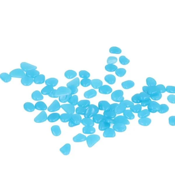 Discount Utomhus självlysande stenar Färgglada fluorescerande lysande småsten för mörk trädgård Gårdväg Trädgårdsstigar 100 / påse mörkblå Trädgårdsstenar & Klivstenar
