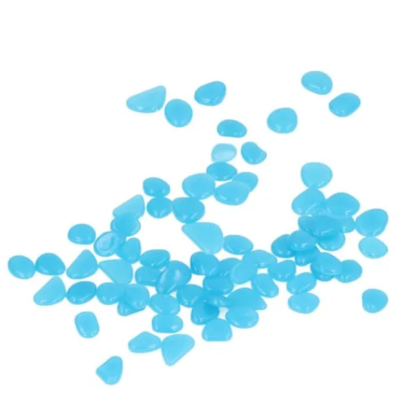 Discount Utomhus självlysande stenar Färgglada fluorescerande lysande småsten för mörk trädgård Gårdväg Trädgårdsstigar 100 / påse mörkblå Trädgårdsstenar & Klivstenar