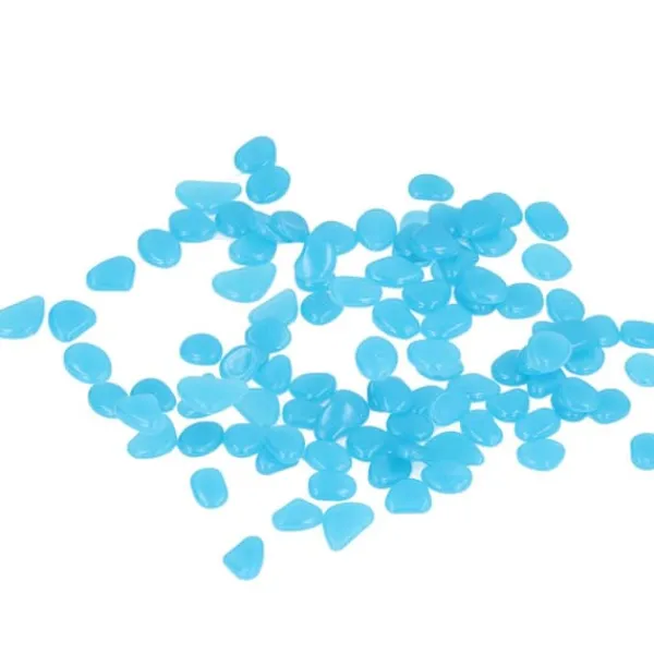 Discount Utomhus självlysande stenar Färgglada fluorescerande lysande småsten för mörk trädgård Gårdväg Trädgårdsstigar 100 / påse mörkblå Trädgårdsstenar & Klivstenar