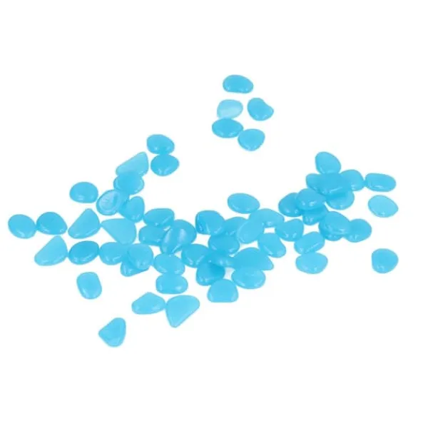 Discount Utomhus självlysande stenar Färgglada fluorescerande lysande småsten för mörk trädgård Gårdväg Trädgårdsstigar 100 / påse mörkblå Trädgårdsstenar & Klivstenar