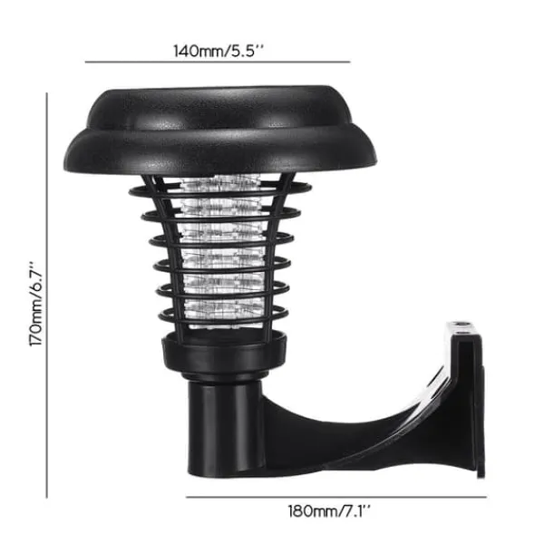 New Utomhus Solar Myggdödare Lampa Elektrisk Bug Zapper Vattentät Insektsfälla Anti Mosquito Light Trädgård Gräsmatta Myggfälla Insektsmedel & Djuravvisande Medel