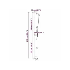 Best Utomhus solardusch - - Svart - PVC och Aluminium - 217 cm - Rotationshuvud - Solenergi Spa & Utomhusbad