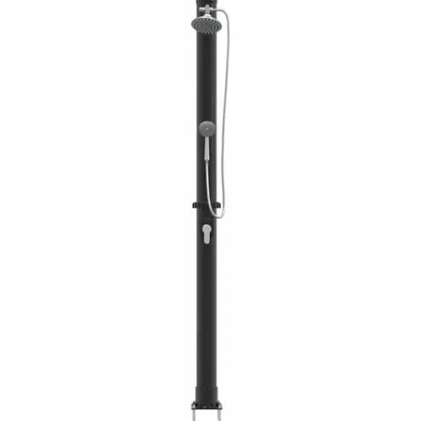 Clearance Utomhus solardusch Svart 217 cm PVC och aluminium Spa & Utomhusbad
