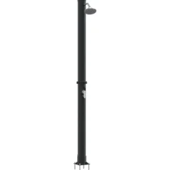 vidaXL Utomhus Solardusch Svart 217 cm PVC och Aluminium