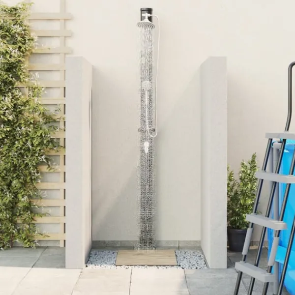 Sale Utomhus Solardusch Svart 217 cm PVC och Aluminium Spa & Utomhusbad