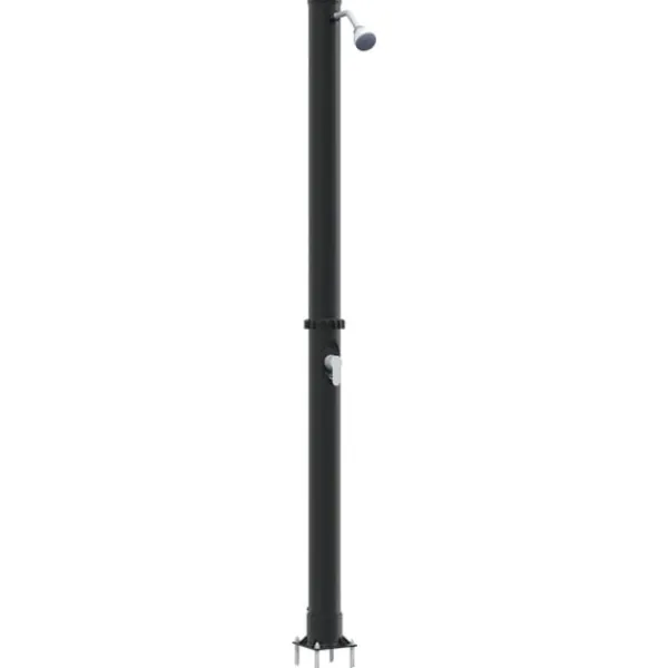 Online Utomhus Solardusch Svart 217 cm PVC och Aluminium Spa & Utomhusbad