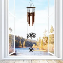 Utomhus Trädgård Kopparlegering Vindklocka Flerrörs Vindklocka Hängande Dekoration (Fjäril)