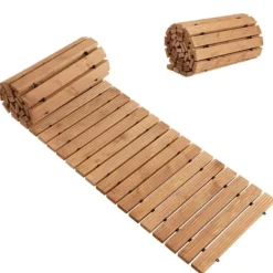 Discount Utomhus Trägång, 245x43x2 cm, Ljusbrun Trädgårdsstenar & Klivstenar