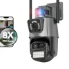 Utomhuskamera, 6K-upplösning, IP66 vattentålig,12MP WIFI PTZ Kamera, EU Kontakt