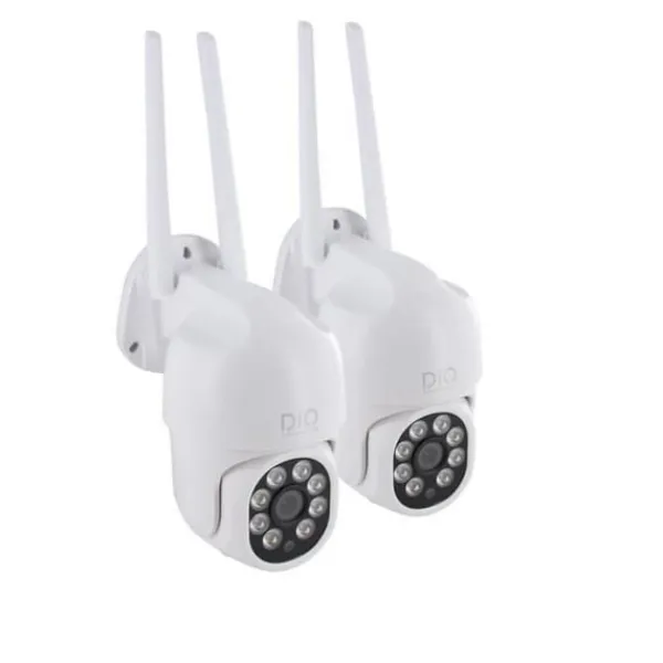 Best Utomhuskameror - DIO CONNECTED HOME - Set om 2 - Roterande trådbunden dubbelband - 4MP Säkerhetsmonitorer & Videokameror