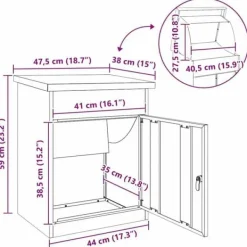 vidaXL Utomhuspaketbox - - Patinerat stål - Rostig - 47,5x38x59 cm - Väderbeständig