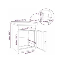 vidaXL Utomhuspaketbox - - Patinerat stål - Rostig - 47,5x38x59 cm - Väderbeständig