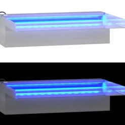 Vattenfall med RGB LED i rostfritt stål - Dekorativt vattenspel | Storlek: 30 cm