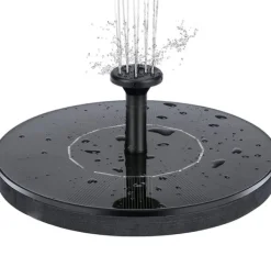 Vattenfontän solcellsdriven 13 cm Svart