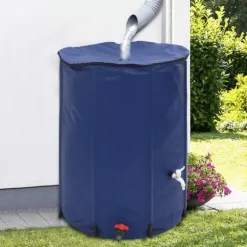 New Vattentank med kran vikbar 750 L PVC Regntunnor
