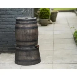 Vattenuppsamlare - NATURE - Tunna - 50 liter - Rotationsgjuten PE - Tillbehör ingår