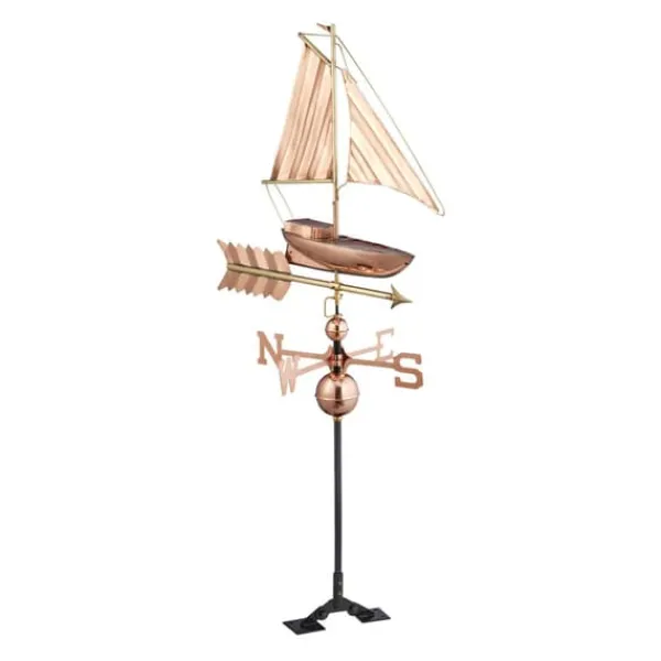 Sale Väderflöjel, Skeppsdesign, 144x60x46 cm, Koppar Vinddekoration