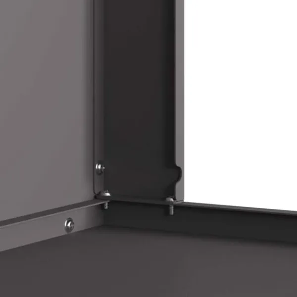 Clearance Vedeldad eldhäll med skorsten - Utomhus eldstad i svart stål | Storlek: 60x40x96 cm Öppna Spisar