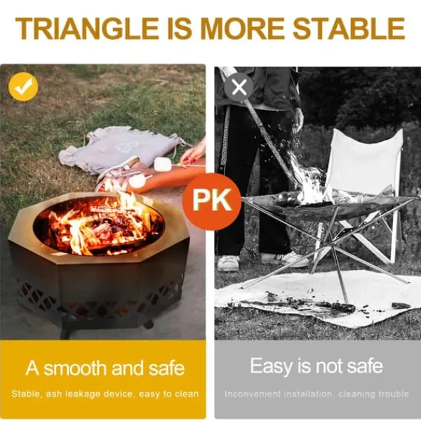 Hot Vedeldad eldstad, mångsidig matlagningsgrill, bärbar design, hållbar konstruktion Öppna Spisar