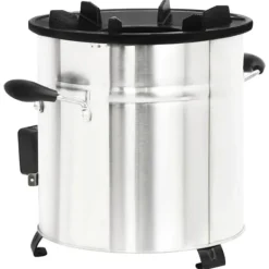 Vedeldad spis med USB-fläkt 35,5x26x28 cm rostfritt stål - Vedeldad Spis - Vedeldade Spisar - Home & Living