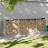 Vedhållare ljusgrå 300x45x100 cm galvaniserat stål Tillbehör Till Vedeldade Kaminer & Öppna Spisar