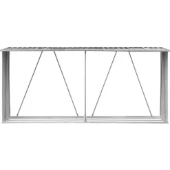 Vedskjul galvaniserat stål 330x84x152 cm antracit - Förvaringsbod För Ved - Vedförvaringsbord - Home & Living