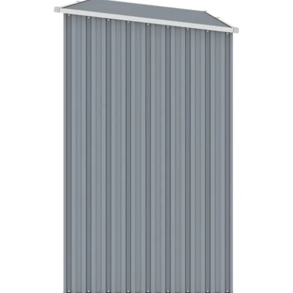 vidaXL Vedskjul grå 245x98x159 cm galvaniserat stål
