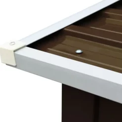 Vedskjul i galvaniserat stål - Stabil och väderbeständig vedförvaring | Färg: Brun | Storlek: 172x91x154 cm Skjul, Garage & Carports