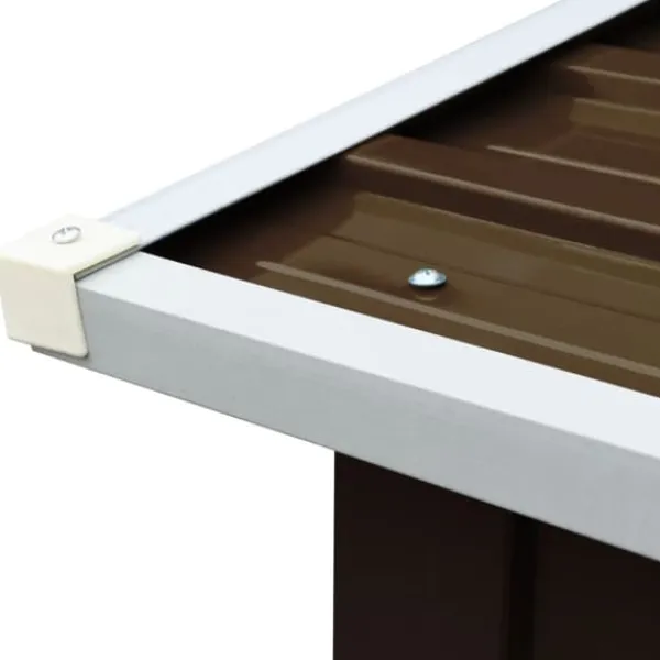 Vedskjul i galvaniserat stål - Stabil och väderbeständig vedförvaring | Färg: Brun | Storlek: 172x91x154 cm Skjul, Garage & Carports