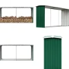Discount Vedskjul i galvaniserat stål 330x92x153 cm grön - Förvaringsbod För Ved - Vedförvaringsbord - Home & Living Skjul, Garage & Carports