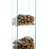 Vedstativ Dacio klarglas 35x35x140 (6-hål) 35 x 35 x 140 cm