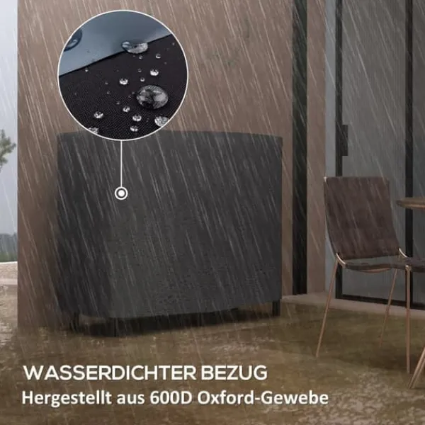Vedställ 120×36×99 cm med bärväska & 600D vattenavvisande överdrag, svart