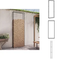 Discount Vedställ & vedkorgar - Living Vedställ matt svart 110x28x312 cm stål Tillbehör Till Vedeldade Kaminer & Öppna Spisar