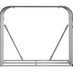Vedställ i galvaniserat stål - Robust för vedförvaring | Färg: Antracitgrå | Storlek: 120x45x100 cm
