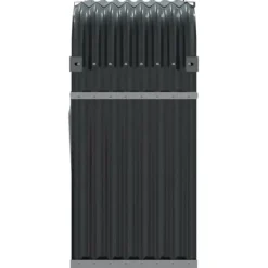 Vedställ i galvaniserat stål - Robust för vedförvaring | Färg: Antracitgrå | Storlek: 120x45x100 cm