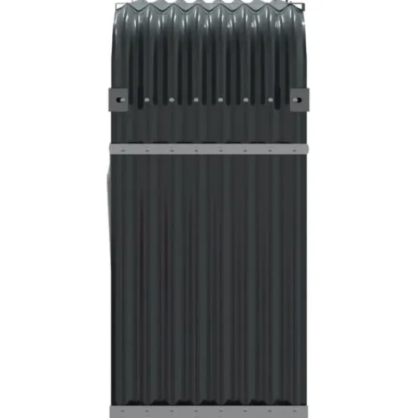 Vedställ i galvaniserat stål - Robust för vedförvaring | Färg: Antracitgrå | Storlek: 120x45x100 cm